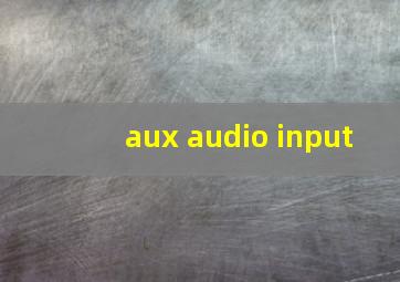 aux audio input